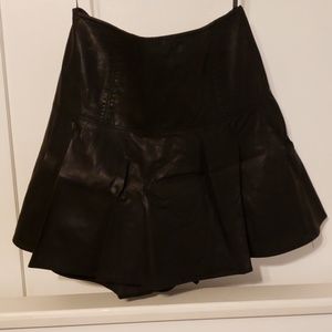 Free people short leather skirt